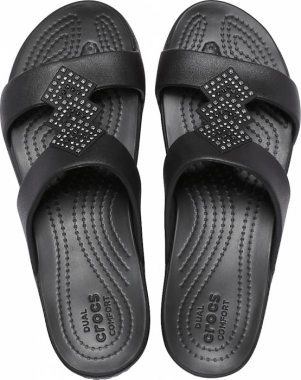 Womens Crocs Monterey Shimmer Slip-On Wedge