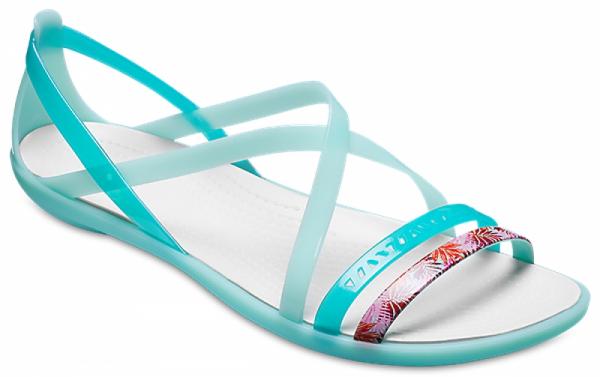 Womens Crocs Isabella Cut-Out Graphic Strappy Sandals